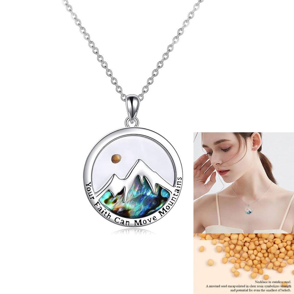 Silver Color Mustard Seed Necklace Stainless Steel Jewelry Accessories Chain Necklace