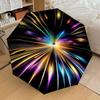 1 Stück Bunter Regenschirm mit Lichteffekt - 8 Speichen, verstärkt, Automatisches Öffnen, Leicht & Langlebig, Niedliches Modeaccessoire für den Außenbereich, Strand oder Freizeit, Bea