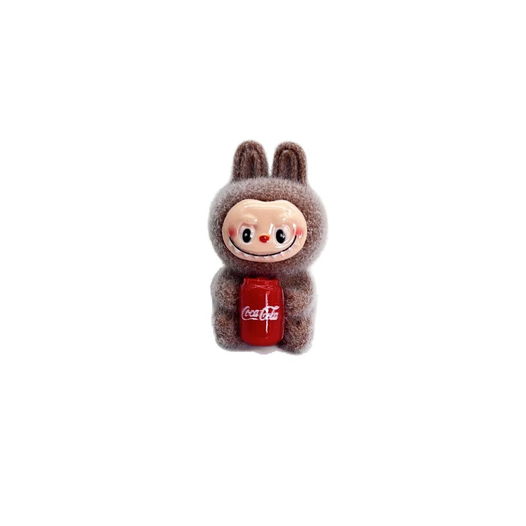 Flocked Coca-Cola Skateboard DIY Keychain with Resin Cartoons Blind Bag Edition