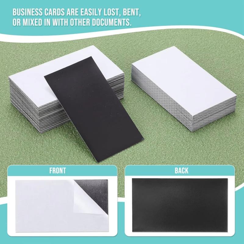 20/50 Sheets 50x20mm Self Adhesive Magnetic Business Cards Peel and Stick Magnet Stickers for Business Professionals