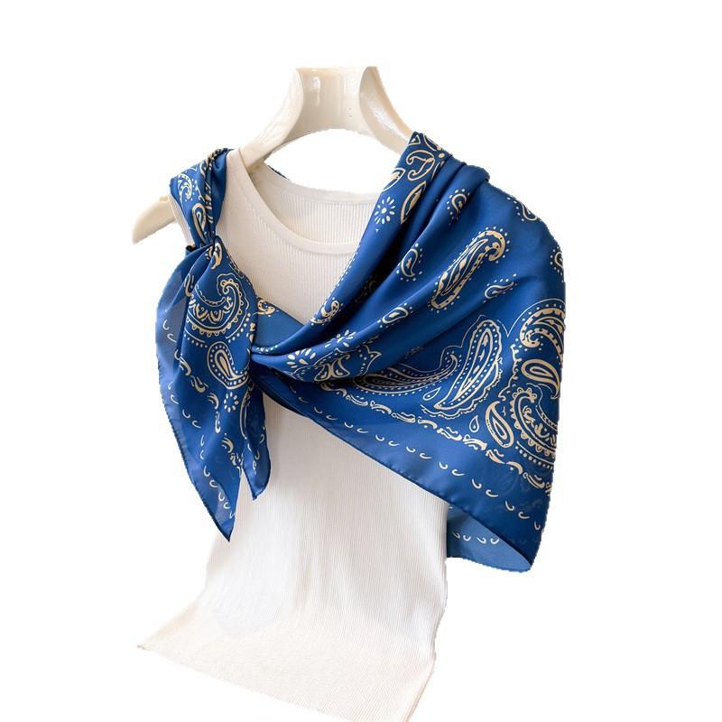 Cashew Nut Simulation Silk High-end Large Square Scarf Silk Scarf Printed Shawl Decorative Scarf Sunscreen Headscarf Scarf Female