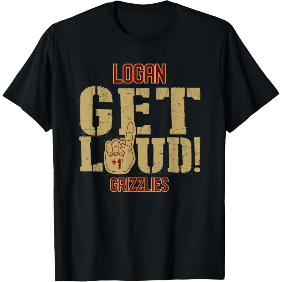 

Logan High School GET LOUD Grizzlies T-Shirt XXXXXL чорний
