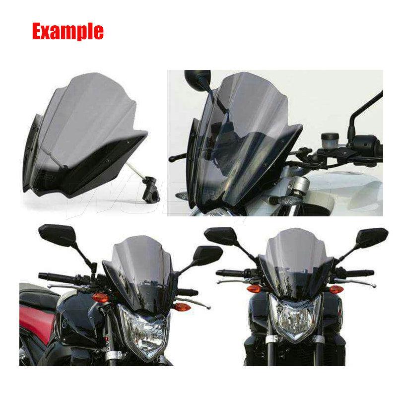Motorcycle Street Bike Windshield WindScreen For 2008-2014 2015 Honda CB1000R CB300F CB500F CB500X 08 09 10 11 12 13 14 15 Black