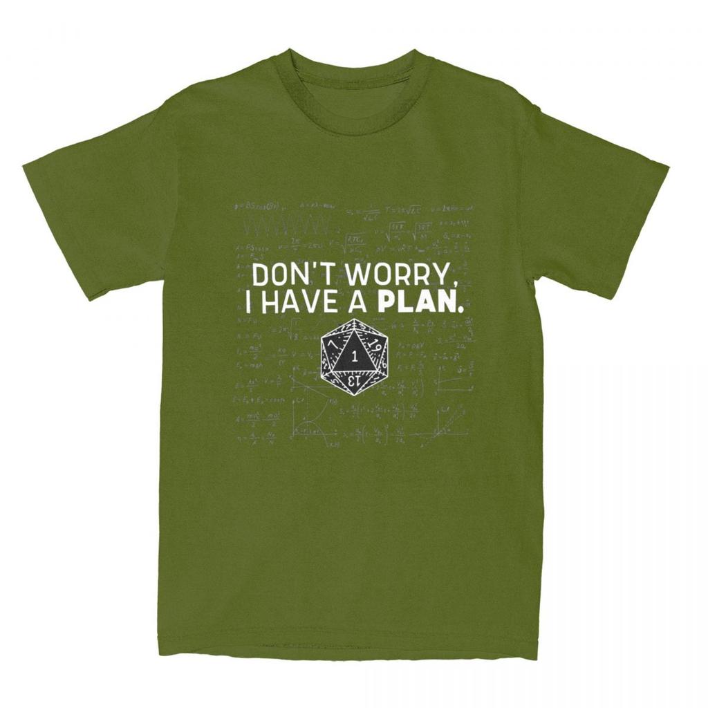 Don't Worry, I Have A Plan T Shirt Mathematics Equation Print Harajuku T-Shirts Short-Sleeve Tops Summer Cotton Plus Size Tees