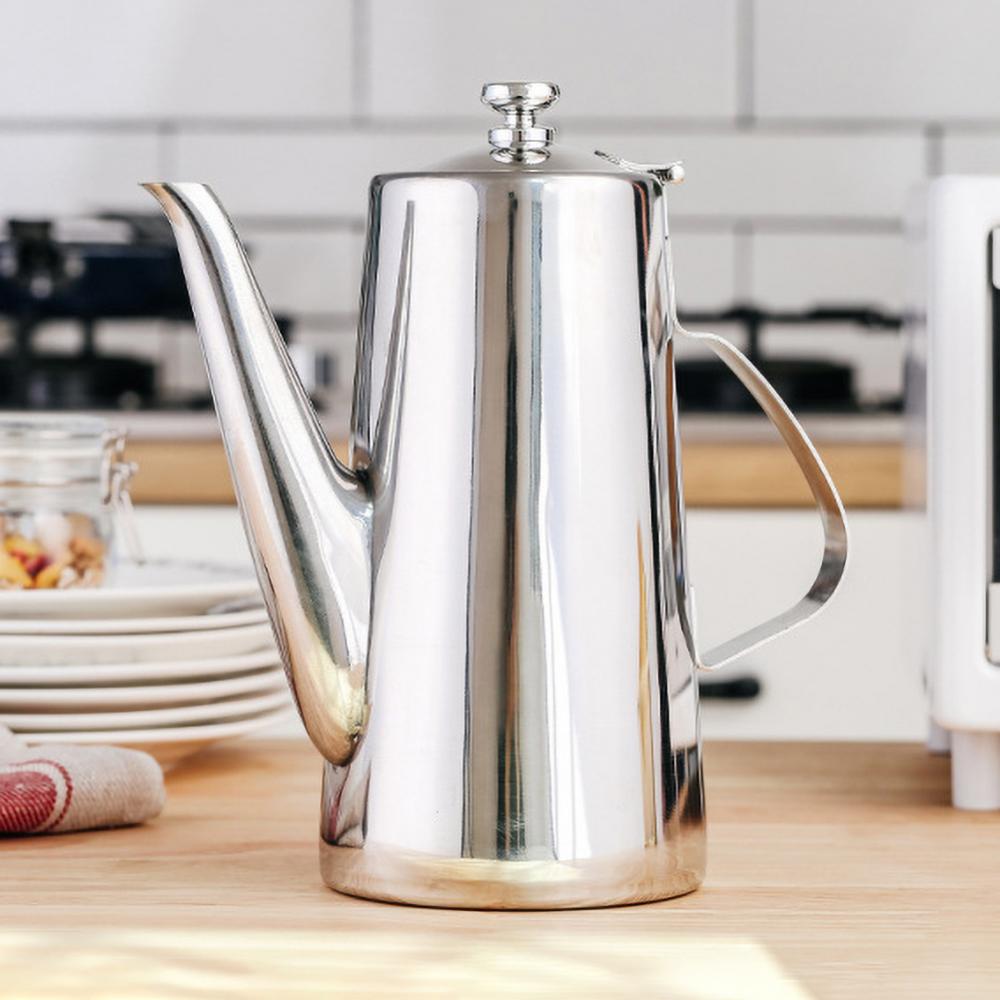 1.5/2L Stainless Steel Long Mouth Water Coffee Teapots Kettle Home Kitchen Tool