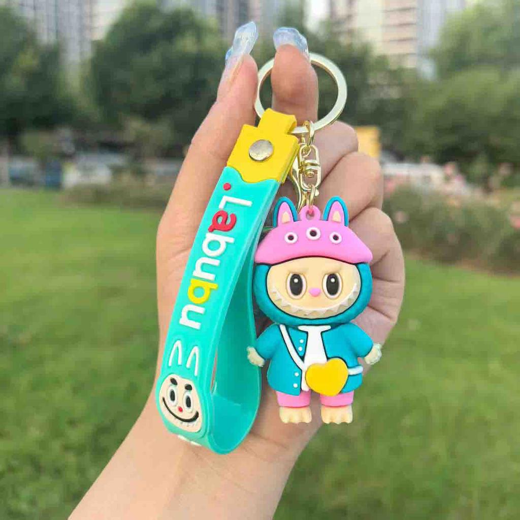 Cross Border Couple Labubu Keychain Lamb Pendant Doll Cute Bag Decoration