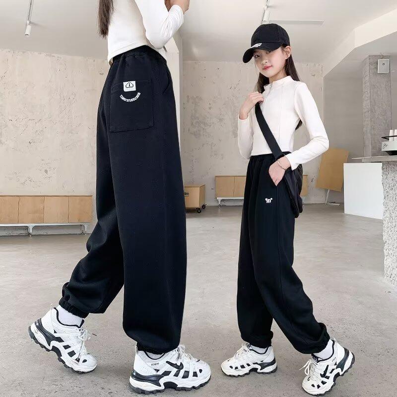 2025 Trendy Wide-Leg Casual Pants for Girls - Autumn Collection