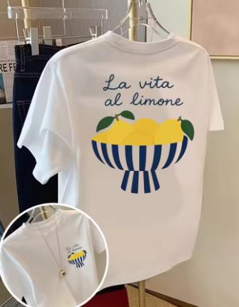 Letní trendy vzorovaný krátkorukávový tričko pro unisex a unisex nové ležérní volné bavlněné tričko na léto