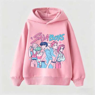Sudadera Dulce de Cazadores de Demonios K-pop para Niños Anime Lindo Sudadera con Capucha Niños Niñas Moda Primavera Otoño Sudaderas Deportivas Regalos