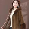 Thickened fur integrated coat autumn and winter imitation mink fur jacket medium and long imitation mink mother outfit women