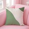 Simple And Stylish Green Geometry Cushion Cover Pillow Case Soft Friendly Fabric & Concealed Zipper