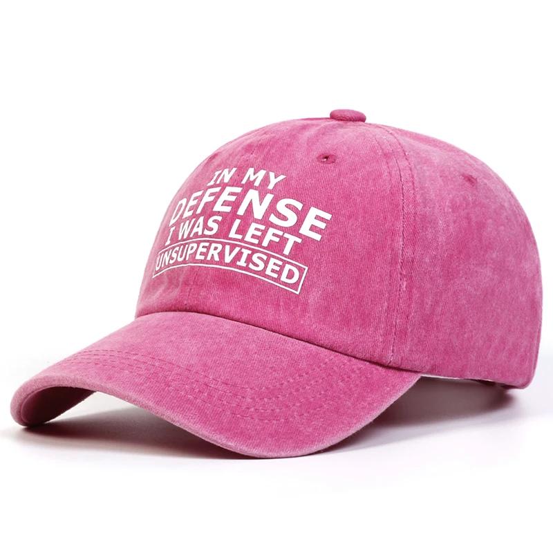 

Unisex DEFENSE Print Wash Baseball Caps Spring and Autumn Outdoor Adjustable Casual Hats Sunscreen Hat Sports Cap