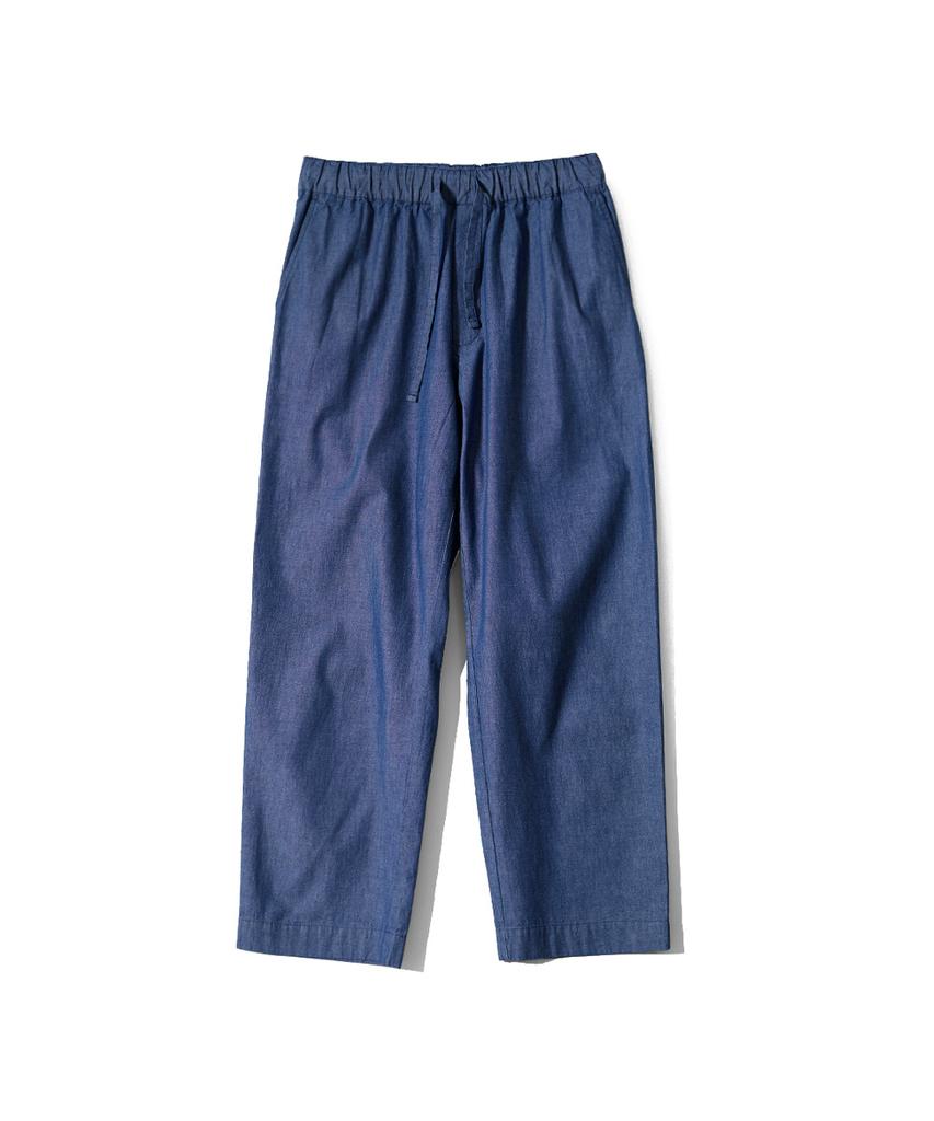 Holliseon Cove Chambray Drape Loose Pants Blue