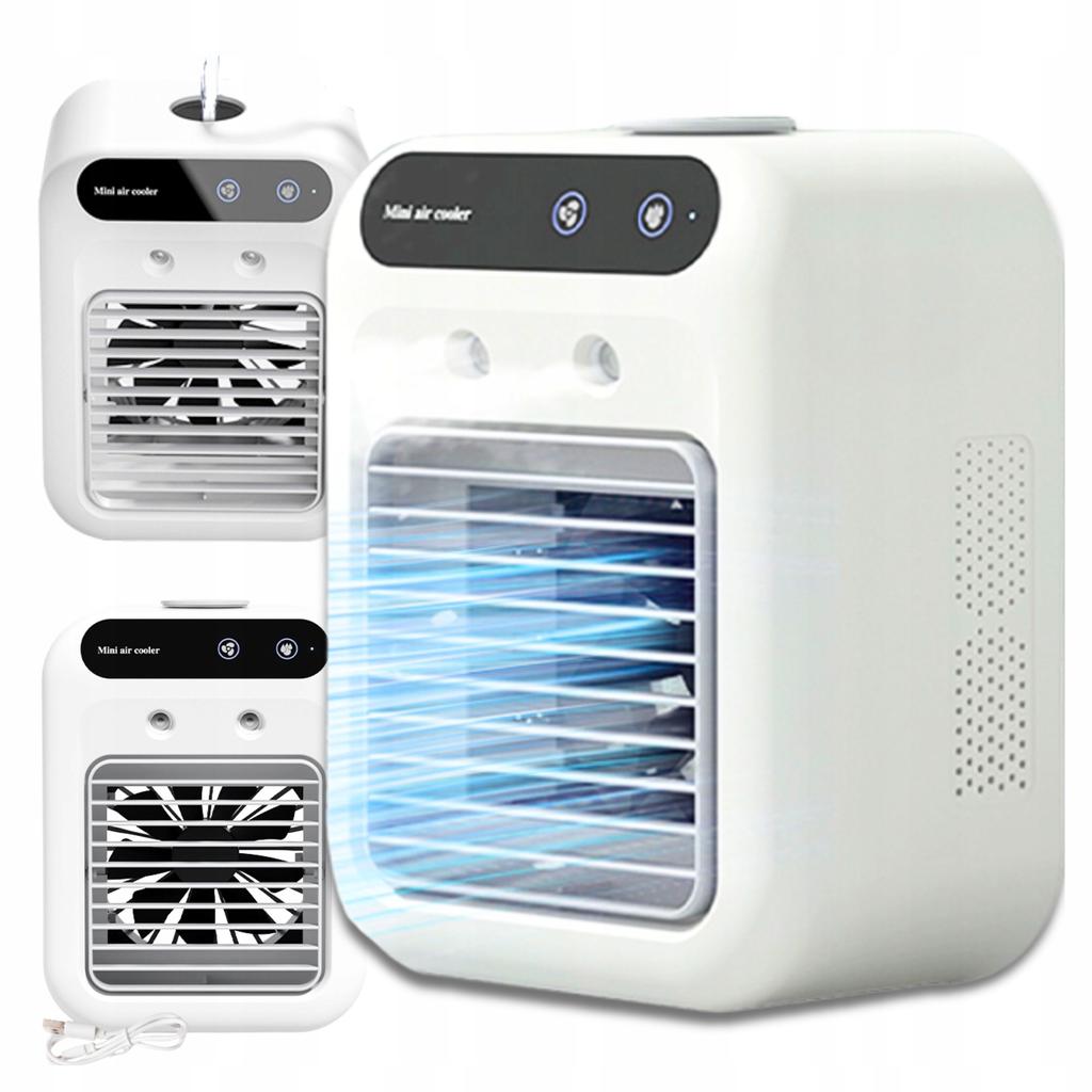 Mini Air Conditioner Desk Fan Quiet Water Cooler 500Ml Led
