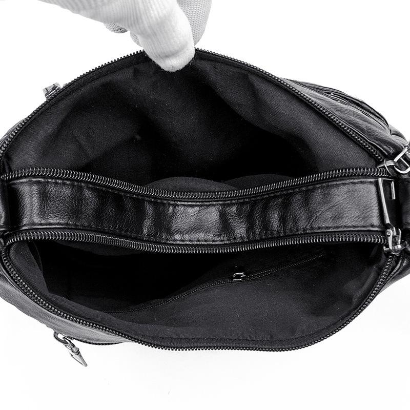 Women's 2021 Trendy Soft Leather Shoulder Bag - Large Capacity, All-Match, Middle-Aged Messenger Style