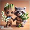 Disney Klassischer Charakter Groot 5D Diamantmalerei Vollstickerei Kunst Edelstein Aufkleber Handgemacht DIY Große Malerei Zubehör