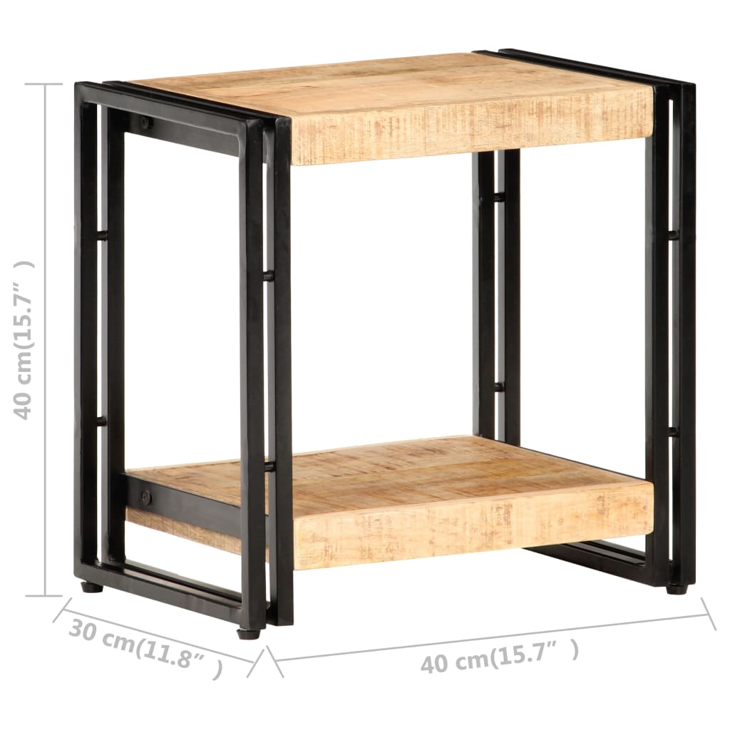 Side Table 40 X 30 X 40 Cm Rough Mango Wood