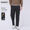 Men's Fleece-lined Straight-leg Casual Pants