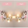 Girl Rabbit Wall Lamps Children's Room Wall Light for Bedroom Bedside Hallway Lighting G4 LED Flower Decorative Night Lamps