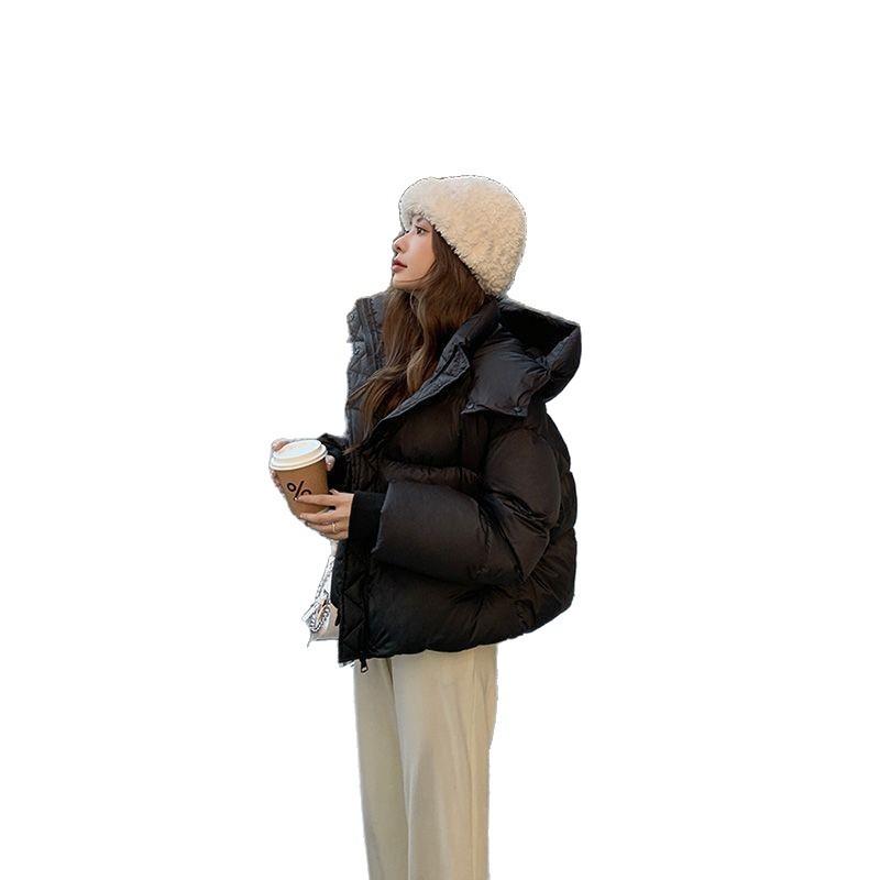 Short down padded jacket 2025 new small winter coat hooded padded jacket thickened bread padded jacket