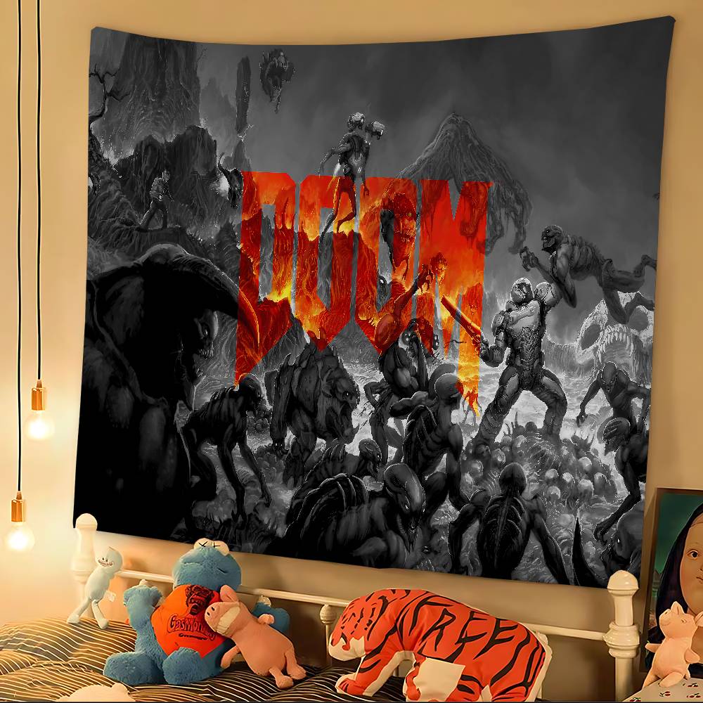Shooting Game D-Doom Hanging Bohemian Tapestry Cheap Hippie Wall Hanging Bohemian Wall Tapestries Mandala Wall Hanging