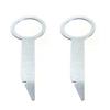 Car Radio Removal Tools 8cm P Release Tool Keys Silver Stereo Auto New