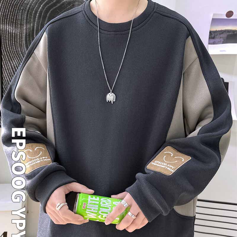 Casual Round Neck Sweater Round Neck Fashion Large Size Men's Sweater