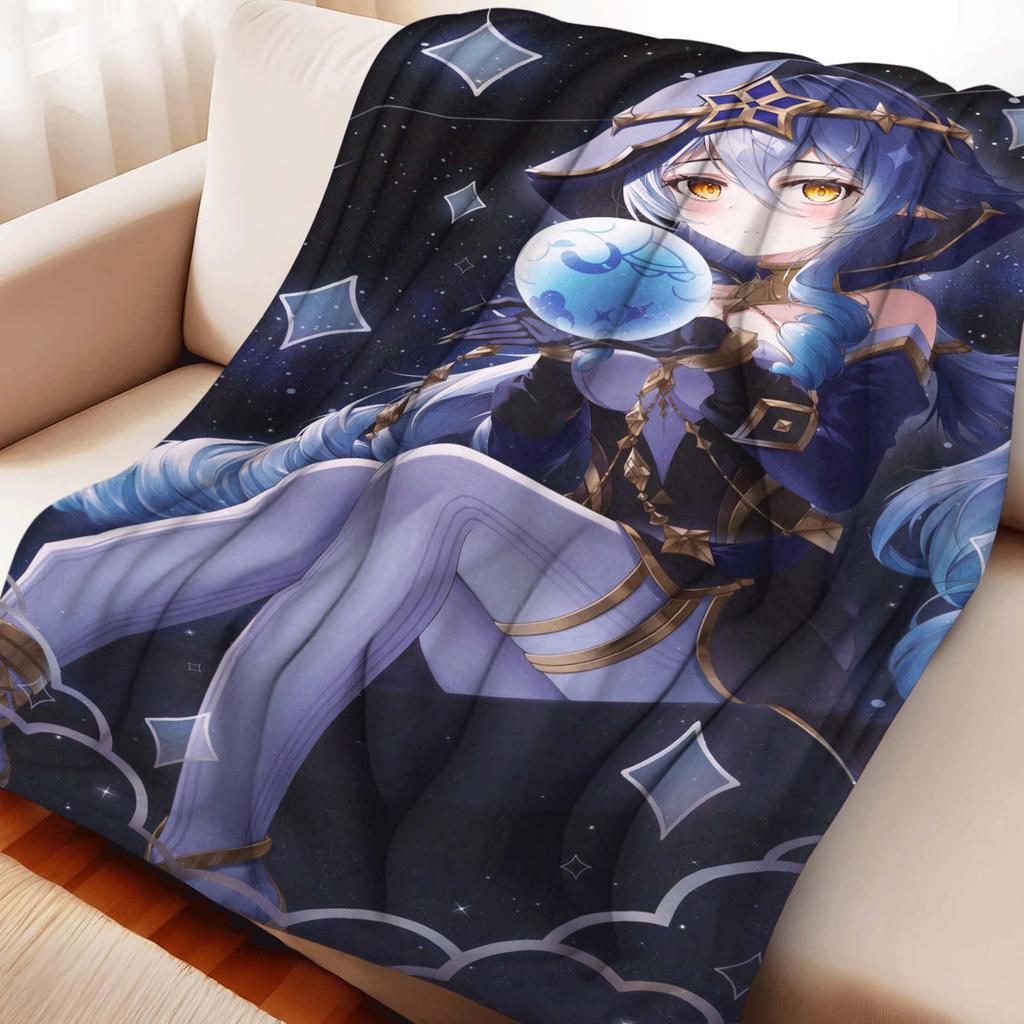 Cartoon Kirara Hutao Layla Flanelldecke Wärme Weich Anime Huohuo Elysia Glühwürmchen Nickerchen Decke Multifunktionale Dekor Decken