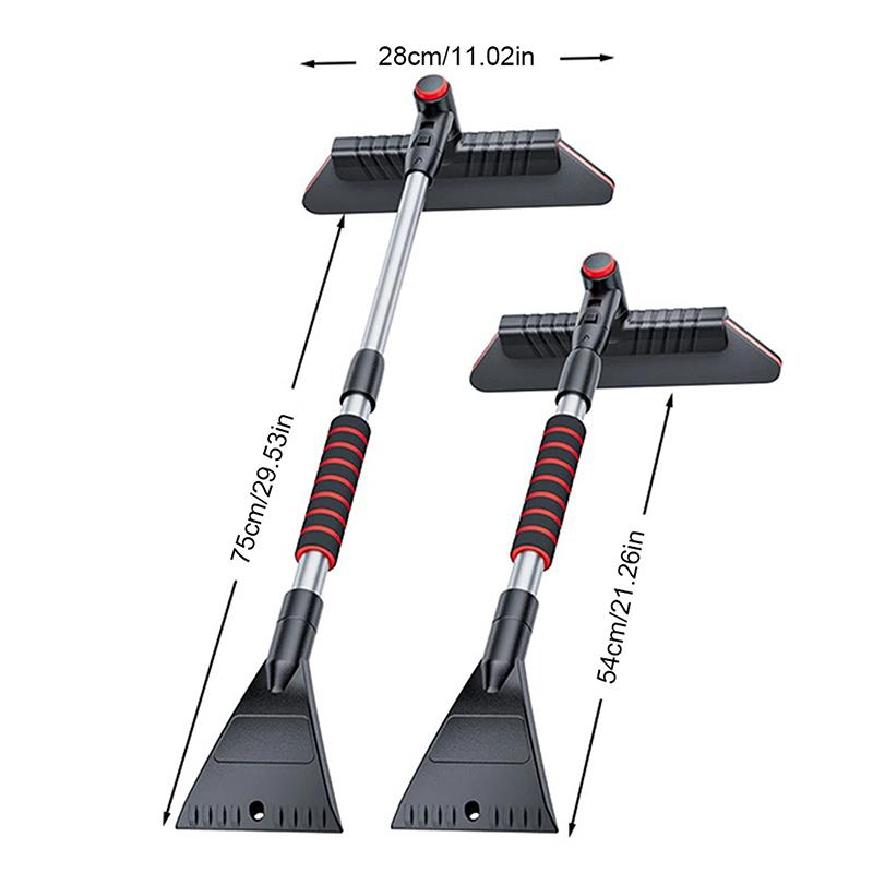 1Pc Multifunctional Winter Car Cleaner Extendable Snow Shovel Ice Scraper Brush Detachable Windshield Too