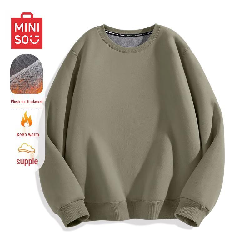 MINISO Men's Casual Round Neck Pullover Sweatshirt