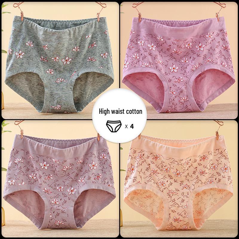Mom’s Style Cotton High-Waisted Plus Size Briefs for Women