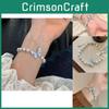 Style Luxurious French Pearl Butterfly Bead Bracelet Chic And Unique Jewelry Handmade