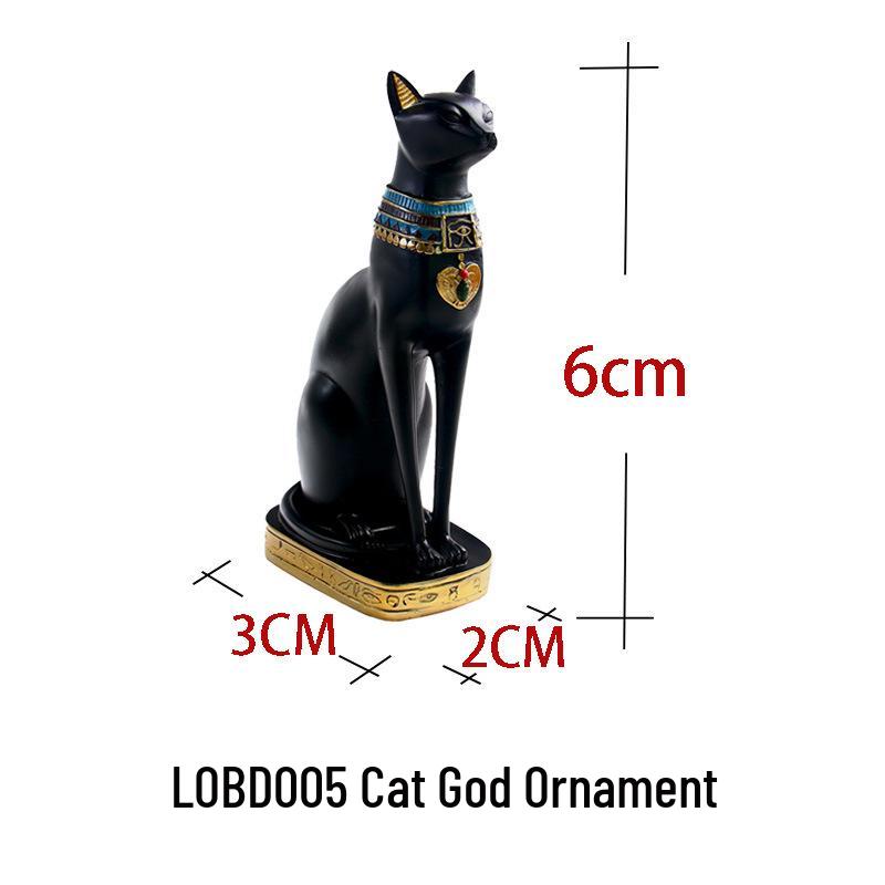 Katze Ägyptische Ornamente Harz Gott Exotisch Stilvoll Wohnkultur Geschenk