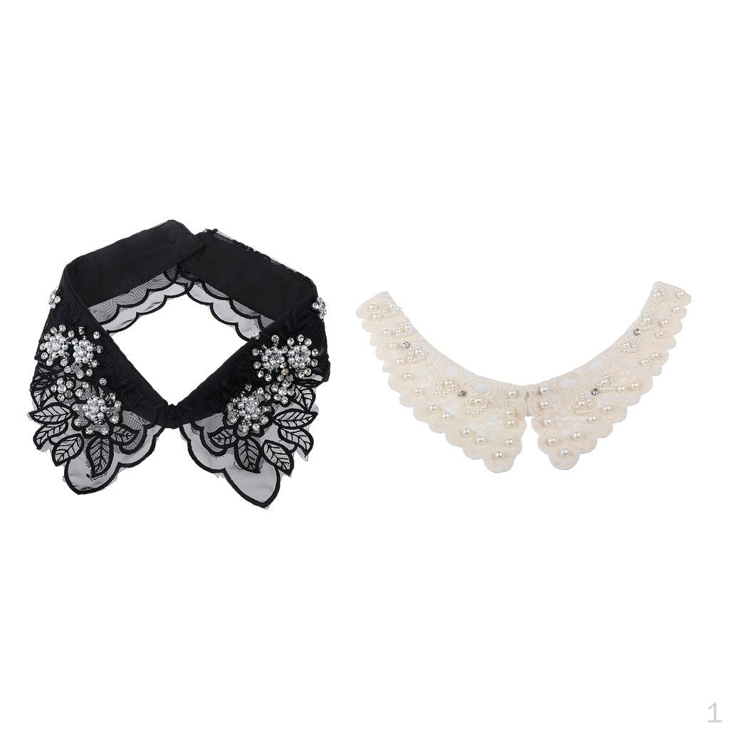 

2 шт. Модное женское колье-чокер, съемный кружевной воротник