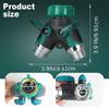 2-Way Hose Splitter with 2 Valves,  Water Pipe Diverter Double Outlet Y Connector with Individual Shut Off Valve,Suitable for Outdoor Garden Watering