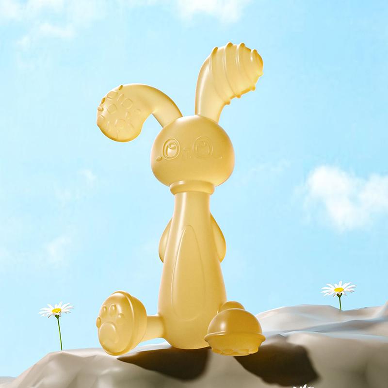 Silicone Baby Teether Silicone Baby Chewing Toys Cartoon Cute Little Rabbit Shape Newborn Handhold Molar Teether Baby Products