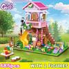 Traumstadt Freundschaftsbaumhaus Prinzessinnenburg Bausteine Modellfiguren Garten DIY Spielzeug für Mädchen Geburtstagsgeschenk