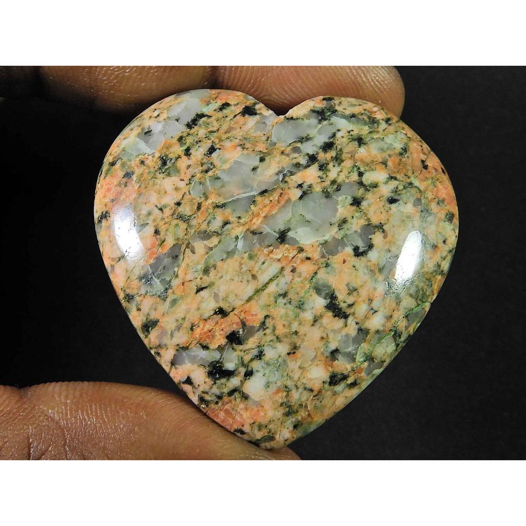 142Cts. 100 % natürlicher Unakit-Designer-Herzkristall, loser Edelstein, 38 x 41 mm, SK-1847