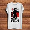 Bounty Hunter Cowboy Space Bebop Spike Spiegel Funny Anime T-Shirt Men White Short Casual Funny T Shirt Unisex Streetwear