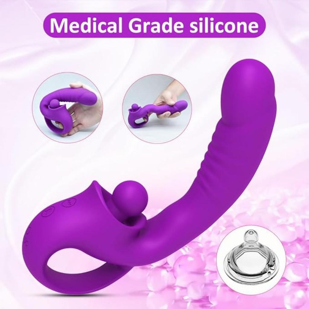 2 i 1 tungevibrator kvinnelig erotisk klitorisstimulator 10 frekvenser Oppladbar vanntett silikon for voksne Erotikk for kvinner og par