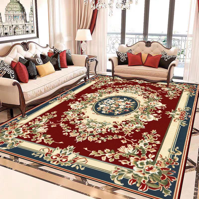 European Luxury Large Carpet Living Room Decoration Home Rug Non-slip Lounge Cloakroom Bedroom Rugs Comfortable Soft Baby Mat
