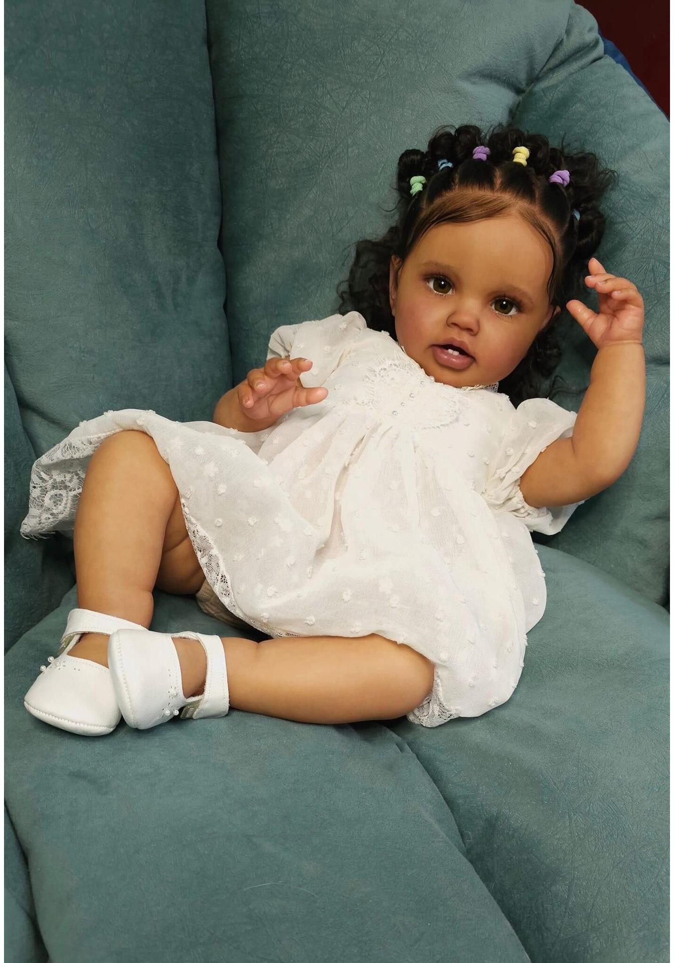 NPK 60cm Lottie Reborn Doll with Visible Veins and Realistic Skin Tone 60cm Cloth Body