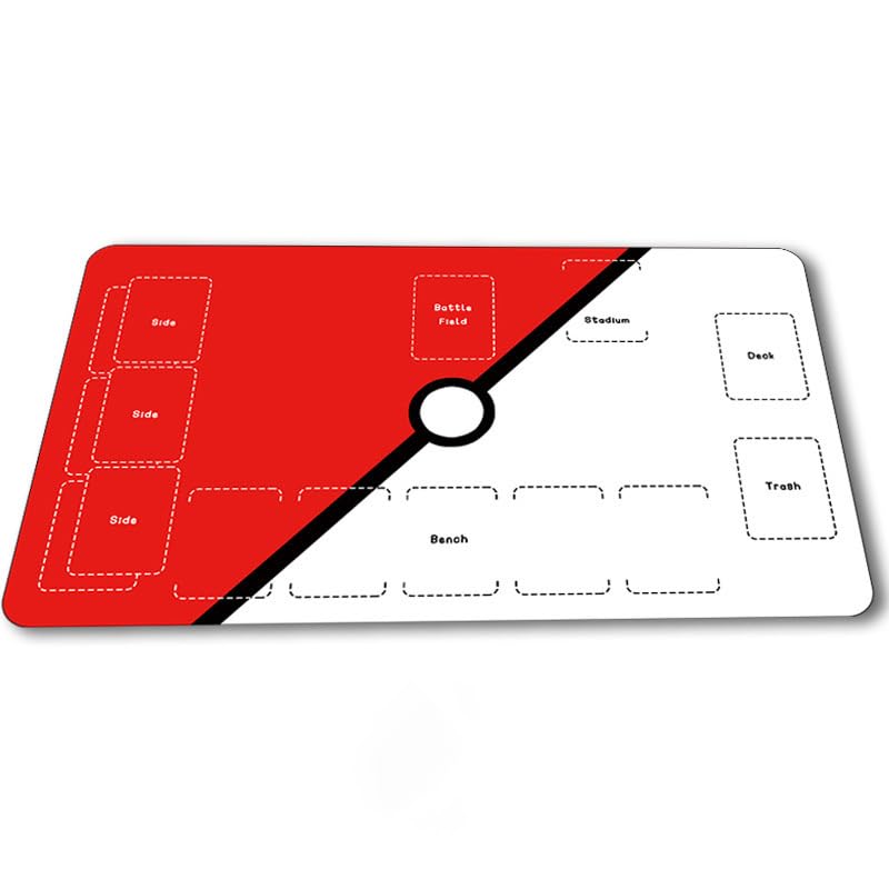Playmat Simple Design Card Game Rubber Mat Easy to Turn Over Battlefield Easy to Roll Fully Stitched Rubber Playmat Lightweight and Suitable for