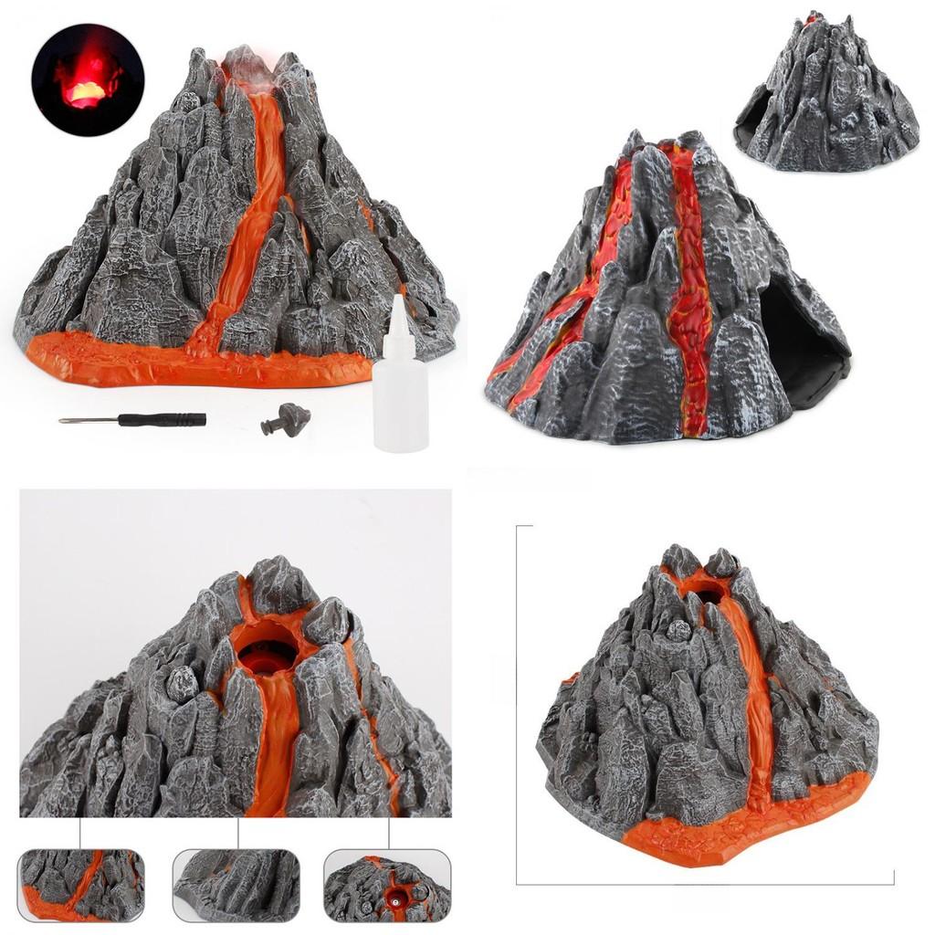 Volcano Eruption Dinosaur Scene Figurine With Smoke Simulation For Kids Gift