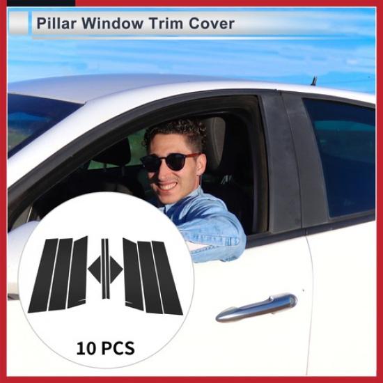 10Pcs Door Pillar Window Trim for Mazda CX5 2012- Black