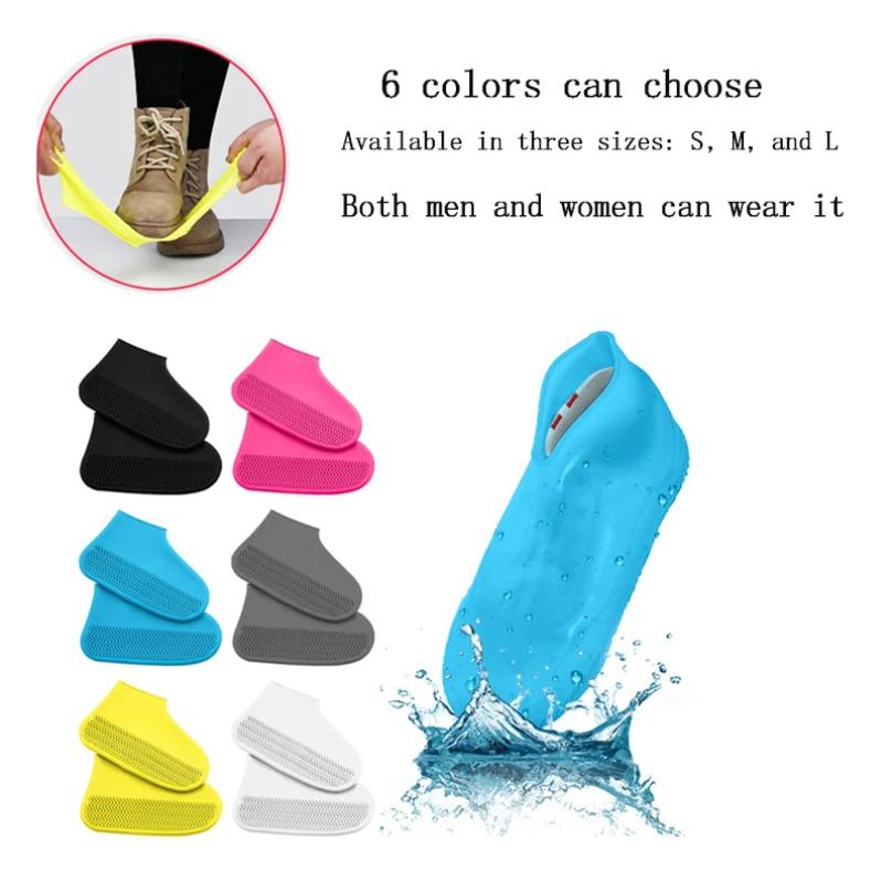 2 stuks Waterdichte Antislip Siliconen Schoen Hoge Elastische Slijtvaste Unisex Regenlaarzen voor Buiten Regenachtige Dag Herbruikbare Schoenovertrekken