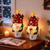 Christmas Gnome Night Light Resin Faceless Dwarf Xmas Tree LED Night Light with Multicolor Bulbs And On/Off Switch for Home Bathroom Bedroom Decor