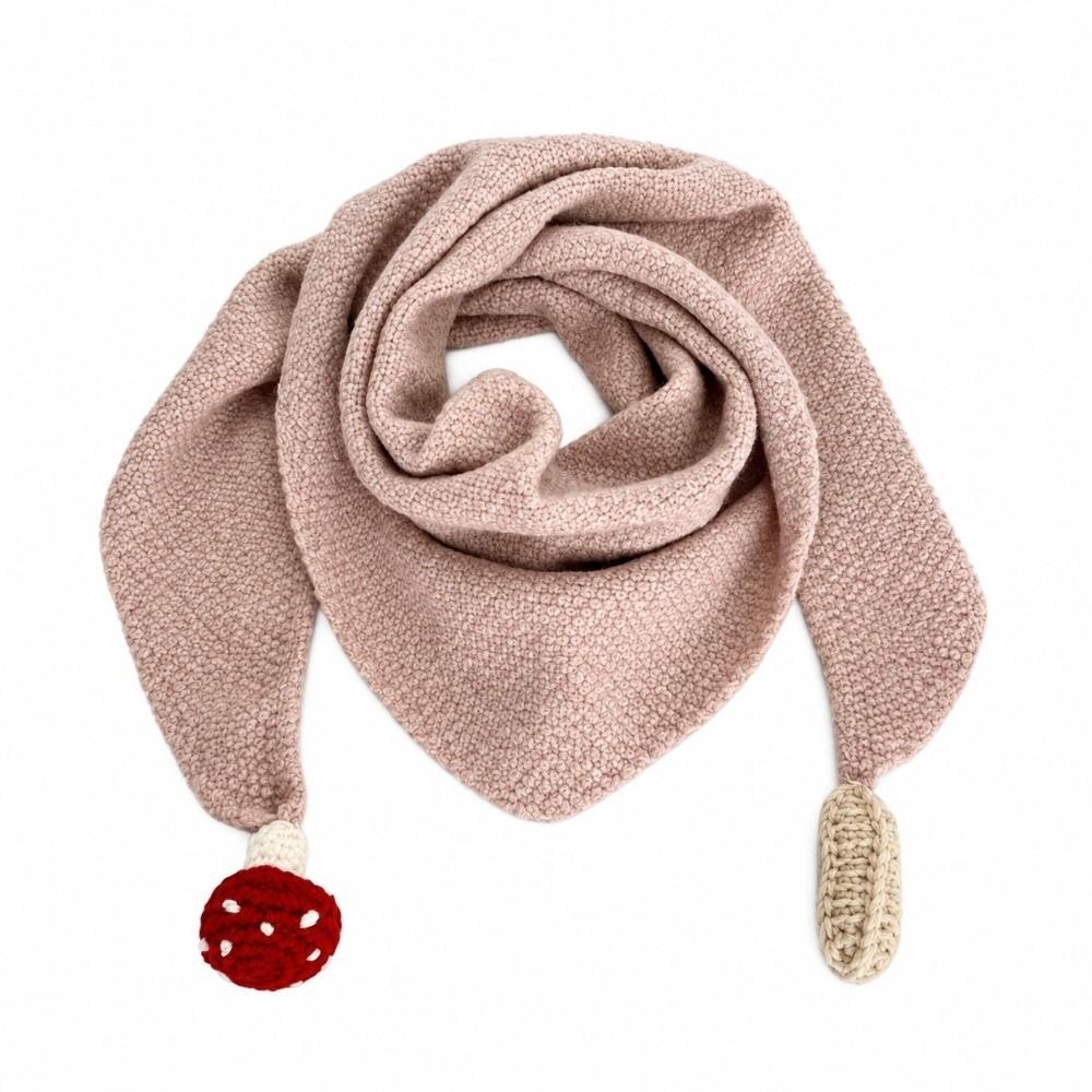 Soft Cotton Triangle Scarf Thicken Thermal Neckerchief Cute Winter Autumn Scarf Toddlers