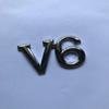 Car V6 Car Logo V8 Large Displacement Logo Modified Metal Labeling 3D Three-dimensional, Rear Labeling Body Decorative Label