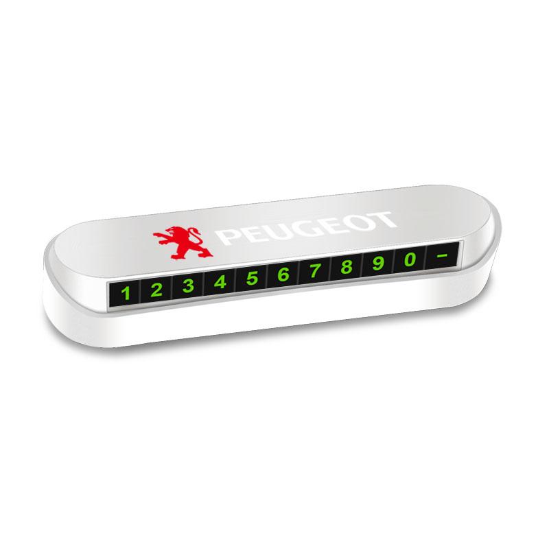 1Pcs Car Temporary Parking Card Sticker Phone Number Card Plate For Peugeot 308 408 508 RCZ 208 3008 2008 206 207 108 406 407 408 206 207 208 306 307